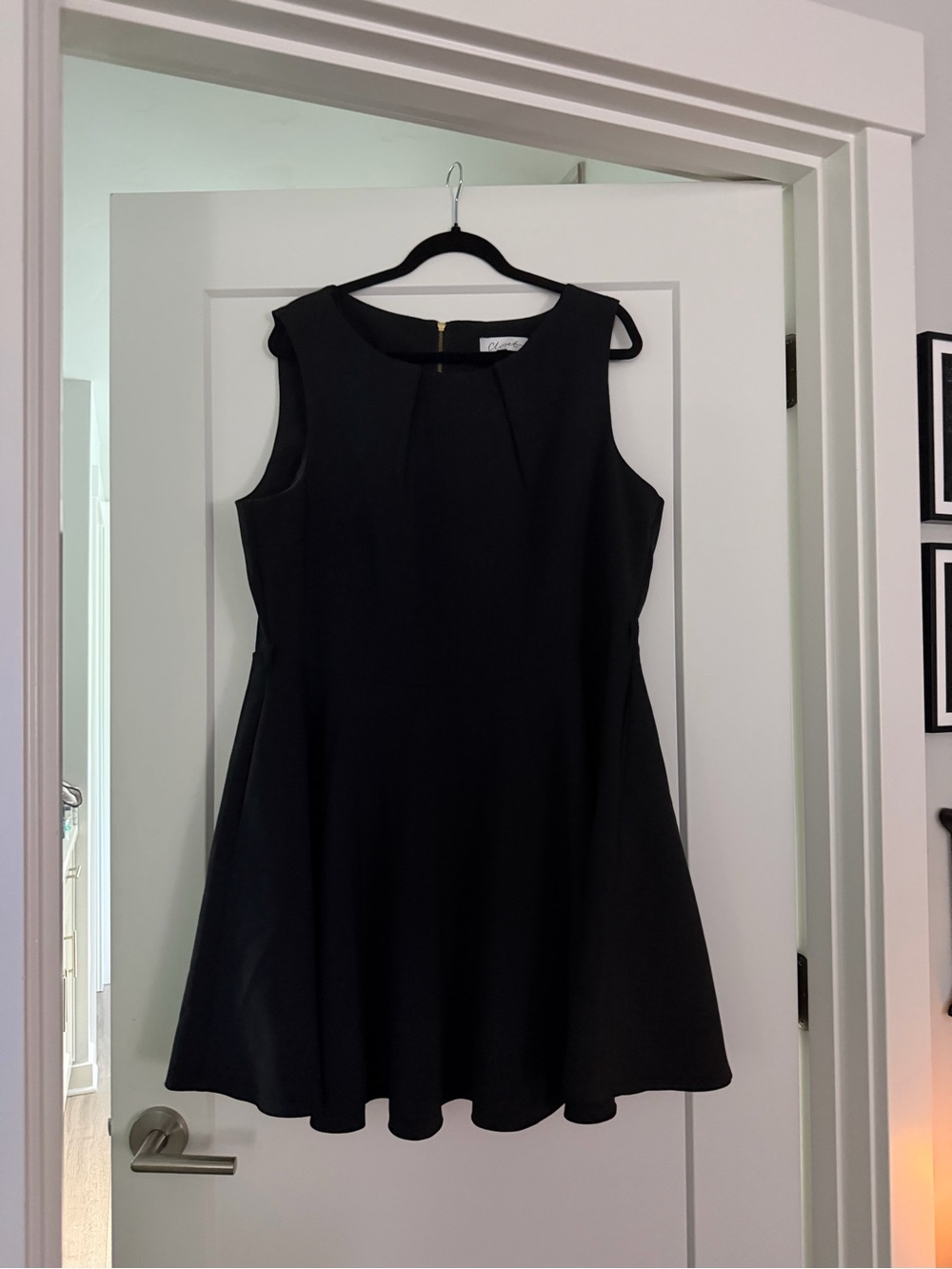 Closet Black Sleeveless Fit-and-Flare Dress